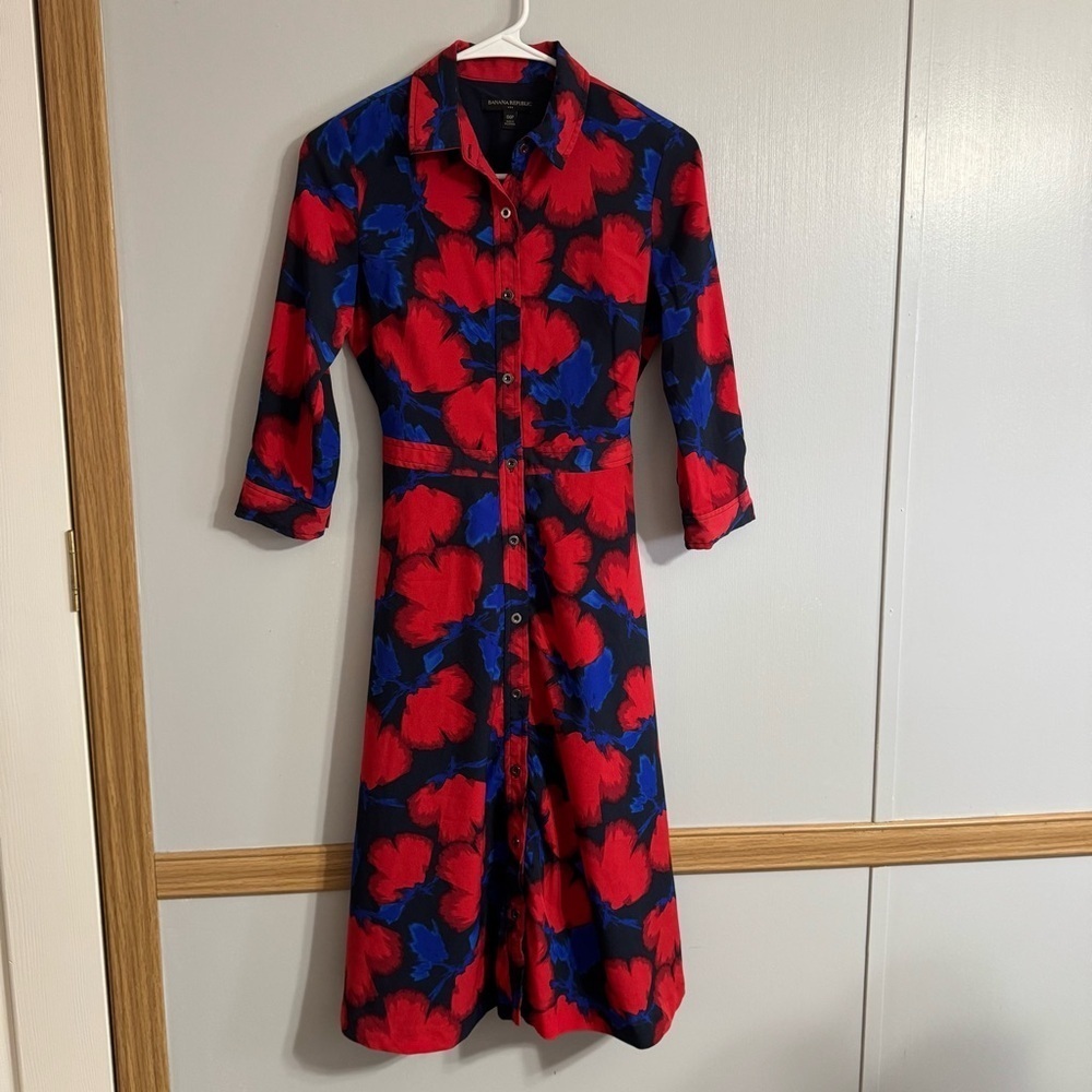Banana Republic Factory Midi Shirt Dress Size 00P